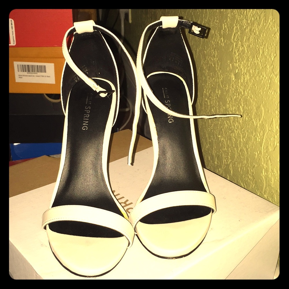 All white Call it springs sandals
